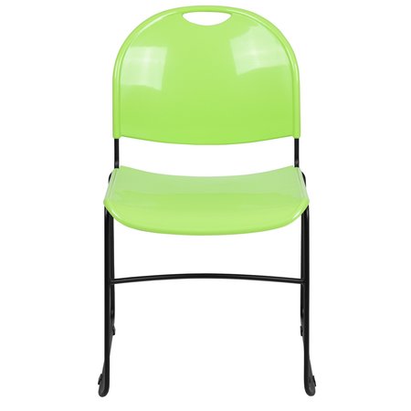 Flash Furniture Green Plastic Stack Chair, PK5 5-RUT-188-GN-GG